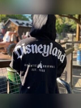Disney Parks Disneyland Spirit Jersey Zip up Hoodie Black - XXL